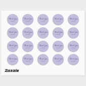 Moderne lavendel paarse Bedankt Ronde Sticker (Vel)