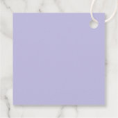 Moderne Lavendel Paarse bruiloft gunst Labels (Achterkant)