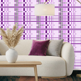Moderne lavendel paarse geometrische patroon behang