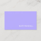 Moderne Lavendel Paarse Professional Visitekaartje (Voorkant)