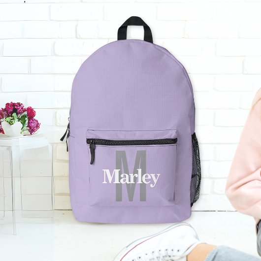 Moderne Lavendel Paarse Schattigee Vette Gepersona Bedrukte Rugzak