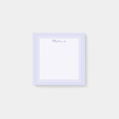 Moderne lavendel paarse seringen witte rand script post-it® notes (Voorkant)