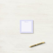 Moderne lavendel paarse seringen witte rand script post-it® notes (Op bureau)