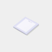 Moderne lavendel paarse seringen witte rand script post-it® notes (Schuin)