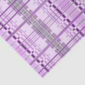 Moderne Lavendel Patroon Stripes Weefsel Papier (Detail)