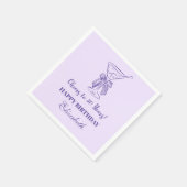 Moderne Lavendel Proost op 30 Jaar Verjaardag Serv Servet (Hoek)