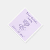 Moderne Lavendel Proost op 30 Jaar Verjaardag Serv Servet (Hoek)