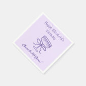 Moderne Lavendel Proost op 30 Jaar Verjaardag Serv Servet (Hoek)