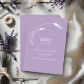 Moderne Lavendel RSVP kaart bruiloft website
