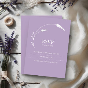 Moderne Lavendel RSVP kaart bruiloft website