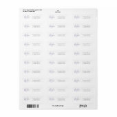 Moderne Lavendel Schrift Monogram Etiket (Full Sheet)