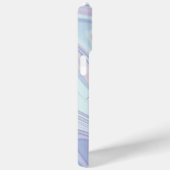 Moderne Lavendel Swirl Holografische Naam Monogram Case-Mate iPhone Case (Achterkant / Rechts)