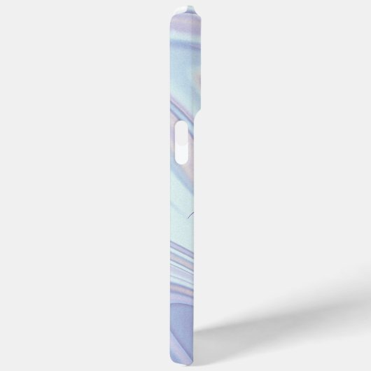 Moderne Lavendel Swirl Holografische Naam Monogram Case-Mate iPhone Case (Achterkant / Rechts)