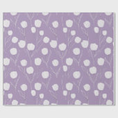 Moderne lavendel tulp witte bloemmotief cadeaupapier (Vlak)