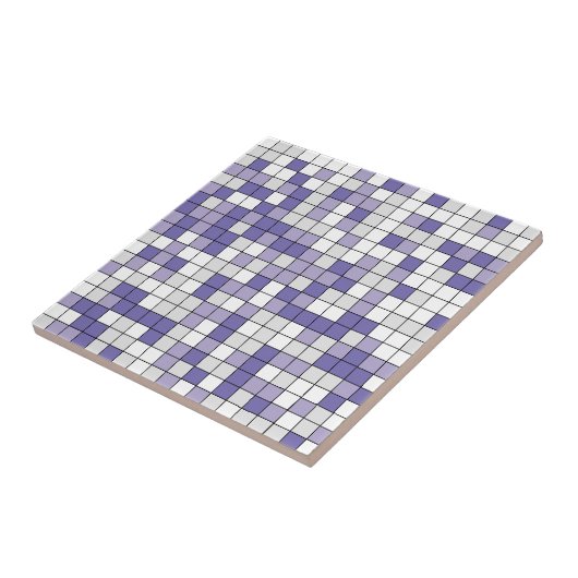 Moderne lavendel van Periwinkle Geometrische keram Tegeltje (Zijkant)