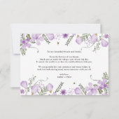 Moderne Lavendel Wilde Bloemen Bedankkaart (Achterkant)