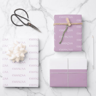 Moderne lavender en white Kwanzaa Inpakpapier Vel