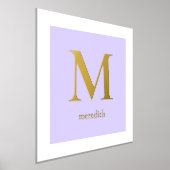Moderne lavender Monogram Initiaal Letter Folie Afdrukken (Laagn)