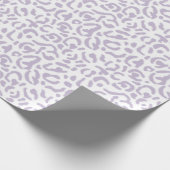 Moderne lavender Paars Leopard Animal Print Cadeaupapier (Hoek)