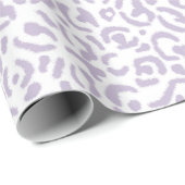 Moderne lavender Paars Leopard Animal Print Cadeaupapier (Rol Hoek)