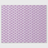 Moderne lavender white custom monogram gift cadeaupapier (Vlak)