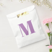 Moderne lavender white custom monogram initiaal ch bedankzakje (Gezegeld)