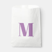 Moderne lavender white custom monogram initiaal ch bedankzakje (Voorkant)