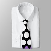 Moderne lavender & White Polka Dots Pattern Stropdas (Gebonden)
