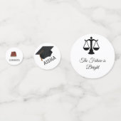 Moderne LAwyer Custom Photo Graduation Party Confetti (Voorkanten)