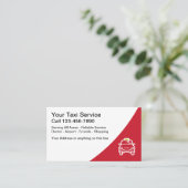 Moderne lay-out taxi visitekaartje (Staand voorkant)