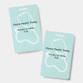 Moderne lay-out voor medische professionals badge (Voor- en achterkant)