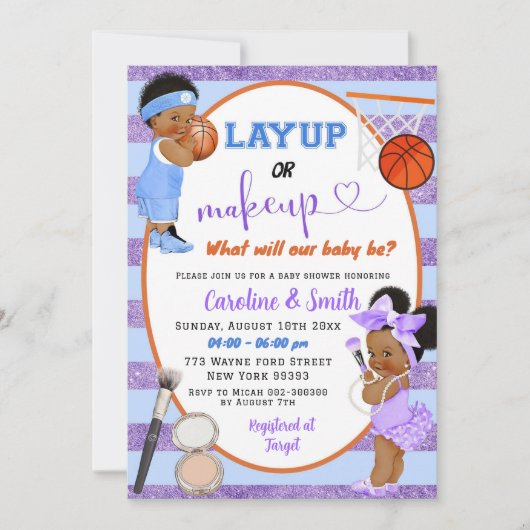 Moderne lay-up of make-up Geslacht onthullen uitno Kaart (Voorkant)