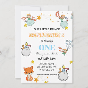 Moderne Le Petit Prince Verjaardagsfeest Welkomstb Kaart