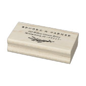 Moderne Leaf Branch Gepersonaliseerde Naam & Adres Rubberstempel (Stempel)