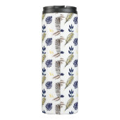 Moderne Leaf Pattern Party Supplies Thermosbeker (Achterkant)