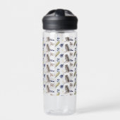 Moderne Leaf Pattern Party Supplies Waterfles (Voorkant)