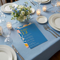 Moderne Leafy Lithograph tabel aantal zitplaatsen 