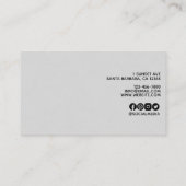 Moderne lederen gladde lederen textuur visitekaartje (Achterkant)