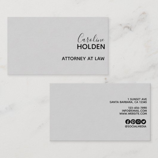 Moderne lederen gladde lederen textuur visitekaartje (Voorkant / Achterkant)