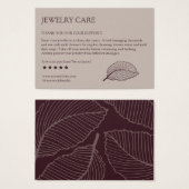 Moderne lederen patroonproductzorg Hartelijk dank  Visitekaartje (Voorkant /achterkant)