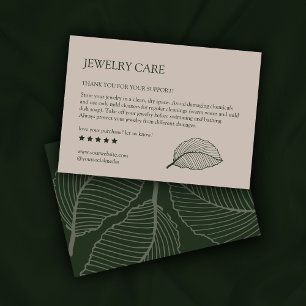 Moderne lederen patroonproductzorg Hartelijk dank Visitekaartje