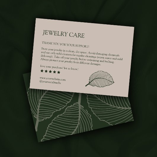 Moderne lederen patroonproductzorg Hartelijk dank  Visitekaartje