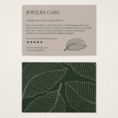 Moderne lederen patroonproductzorg Hartelijk dank  Visitekaartje (Voorkant /achterkant)