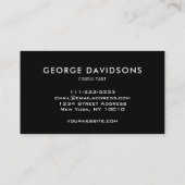 Moderne lederen textuur ziet er zwart professionee visitekaartje (Achterkant)