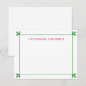 Moderne lederen uitgevouwen Lijst op maat Notitiekaartje (Voorkant / Achterkant)