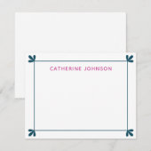 Moderne lederen uitgevouwen Lijst op maat Notitiekaartje (Voorkant / Achterkant)