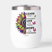 Moderne Leer Van Gisteren Quotes Zonnebloem Naam (Voorkant)