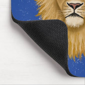 Moderne Leeuw van Juda Stand Met Israël. Blauw Muismat (Hoek)