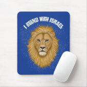Moderne Leeuw van Juda Stand Met Israël. Blauw Muismat (Met muis)