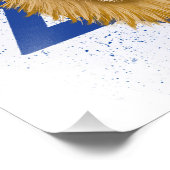 Moderne Leeuw van Juda. Ster of David Foto Afdruk (Hoek)